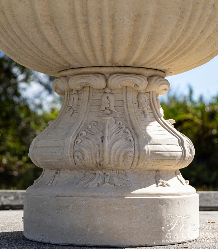 Marble Fountains  - Refined Light Cream Marble Fountain - MF-1607